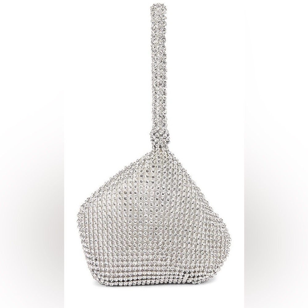 Lovers + Friends Lottie Crystal Silver Purse